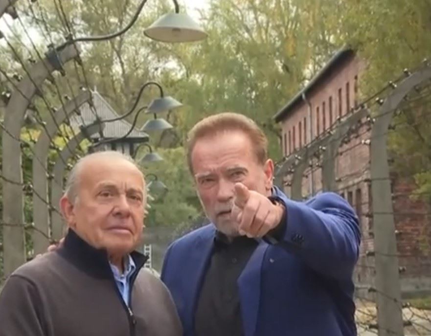 Schwarzenegger visits Auschwitz 